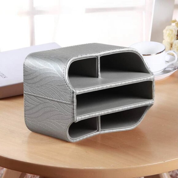 Brand New in Box, Silver & Grey Remote-Control Caddle/360 Swivel PU Leather - Picture 3 of 6